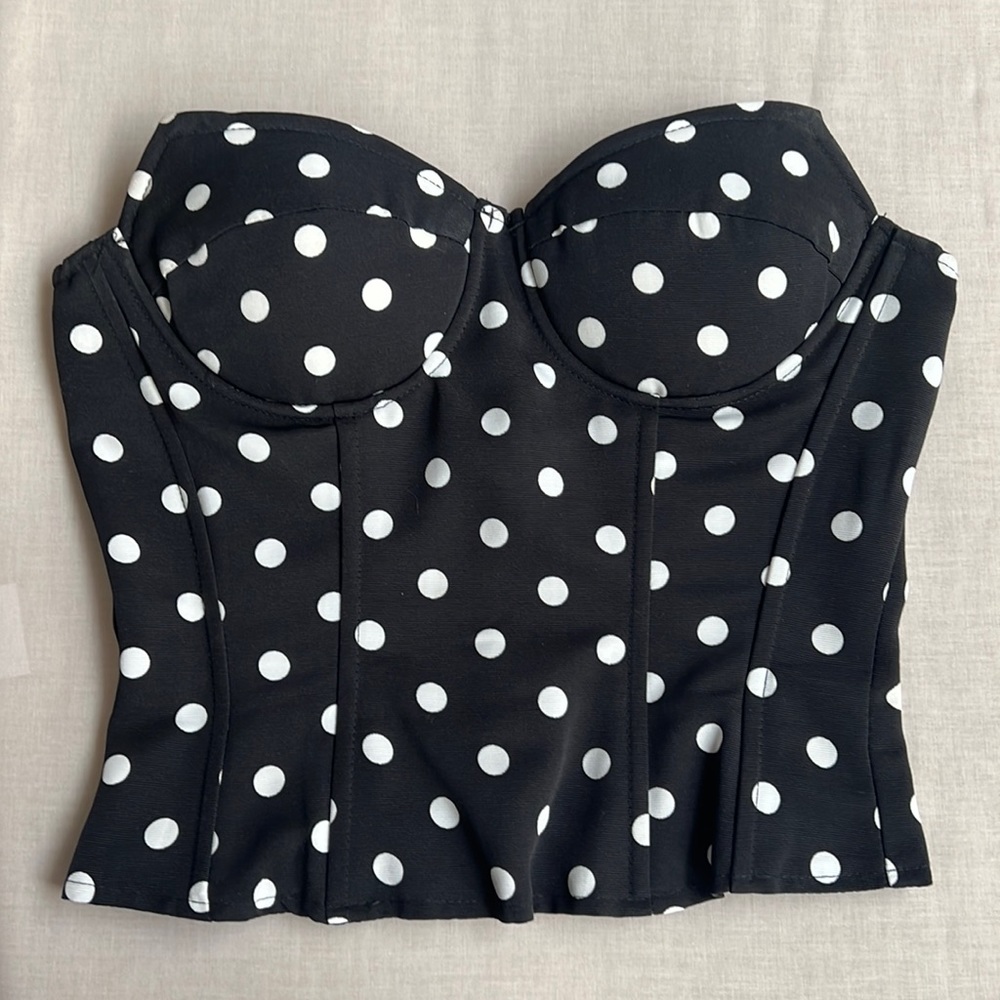 Lioness Corset polka dot top size XS